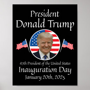 Poster Donald Trump Jour de l'investiture 2025 47e présid