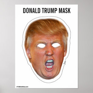 Poster Donald Trump Mask Cutout
