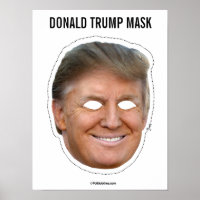 Poster Donald Trump Mask Cutout