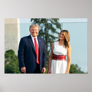 Poster Donald Trump & Melania 4 juillet 2020
