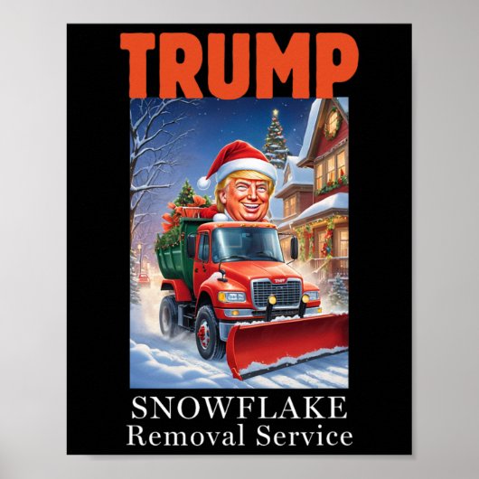 Poster Donald Trump Noël Funny Snowflake Suppression (Devant)