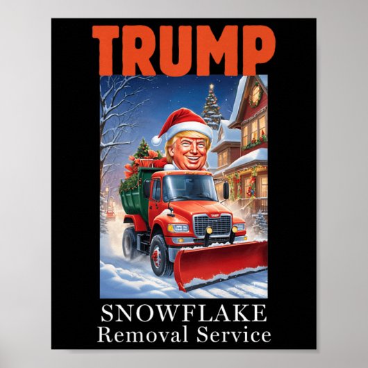 Poster Donald Trump Noël Funny Snowflake Suppression (Devant)