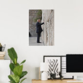 Poster Donald Trump Place Une Note Dans Le Mur Occidental (Bureau à domicile)