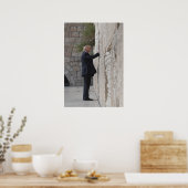 Poster Donald Trump Place Une Note Dans Le Mur Occidental (Cuisine)