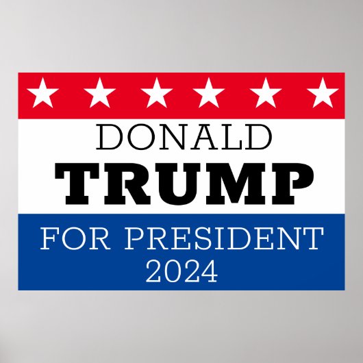 Poster Donald Trump pour le président 2024 (Devant)