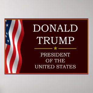 Poster Donald Trump pour le président V3