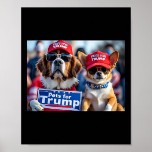 Poster Donald Trump Rend Les Chiens Sûrs à Nouveau Chapea