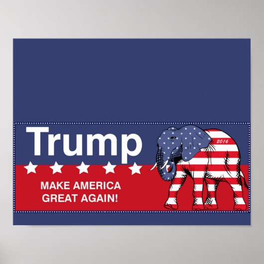 Poster donald trump républicain 2016 (Devant)