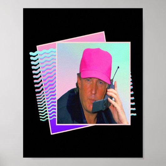 Poster Donald Trump Retro 80s 90s Graphique (Devant)
