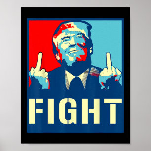 Poster Donald Trump se bat avec un partisan républicain T