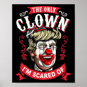 Poster Donald Trump T Shirt Drôle Clown Résiste Hommes Fe