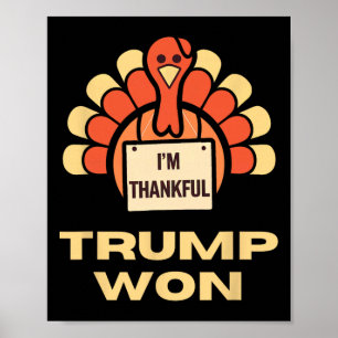Poster Donald Trump Thanksgiving Shirt Je suis un Donal R