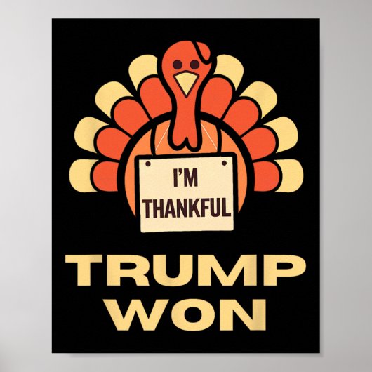 Poster Donald Trump Thanksgiving Shirt Je suis un Donal R (Devant)