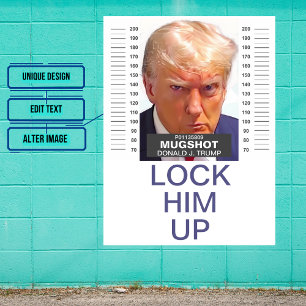 Poster Donald Trump Tiré Sur La Mug Le Verrouiller Couleu