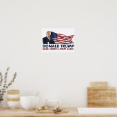Poster Donald Trump US Flag (Cuisine)
