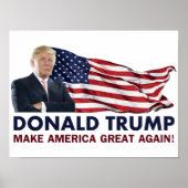 Poster Donald Trump US Flag (Devant)