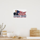 Poster Donald Trump US Flag (Cuisine)
