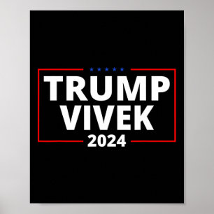 Poster Donald Trump Vivek Ramaswamy 2024 Président Républ