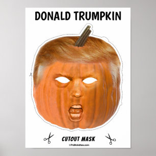 Poster Donald Trumpkin Masque d'Halloween