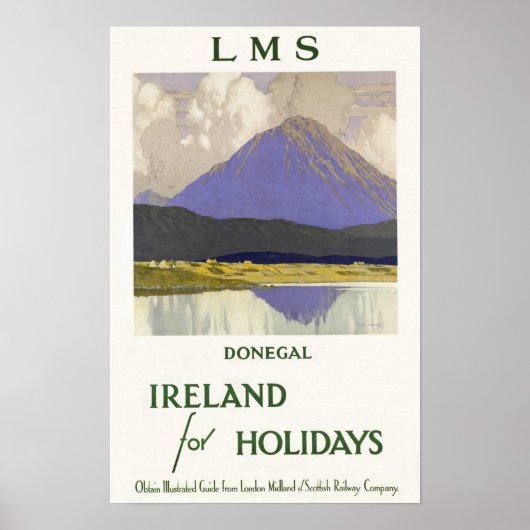 Poster Donegal, Irlande Pour Les Vacances (Devant)
