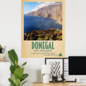 Poster Donegal Irlande, Retro Irish Travel Advert (Bureau à domicile)