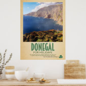 Poster Donegal Irlande, Retro Irish Travel Advert (Cuisine)