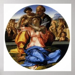 Poster Doni Tondo ou Doni Madonna par Michelangelo