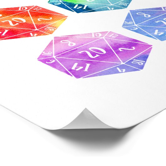 Poster Donjons et dragons, D20 (Coin)