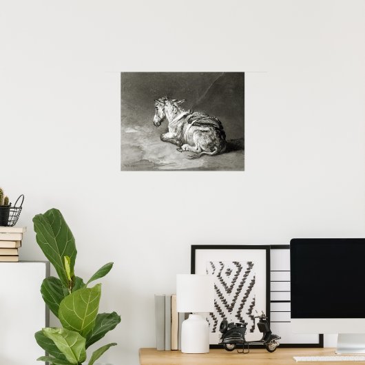 Poster Donkey au repos (Bureau à domicile)