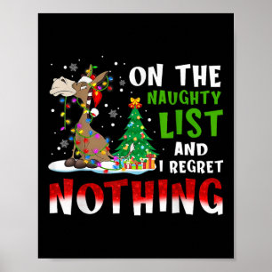 Poster Donkey Christmas Sur La Liste Des Méchants Et Je R