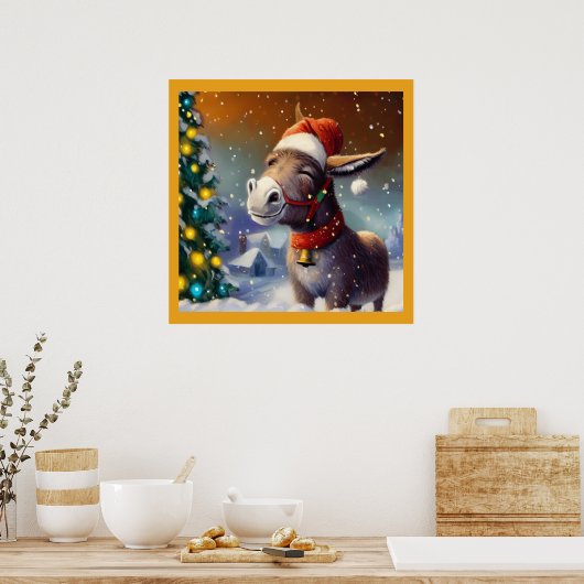 Poster Donkey de Noël 1 (Cuisine)