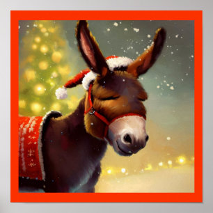 Poster Donkey de Noël 4