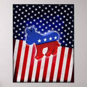 Poster Donkey démocrate