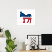 Poster Donkey démocrate (Bureau à domicile)