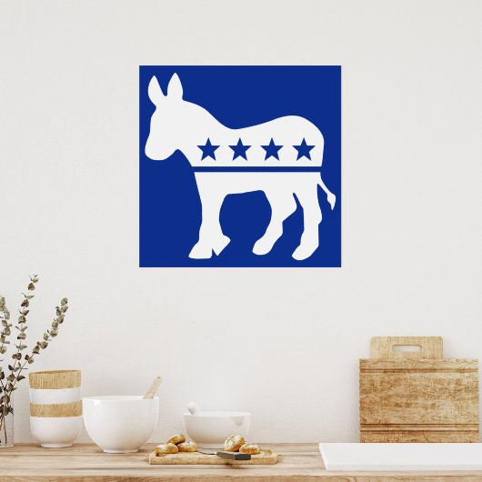 Poster Donkey démocrate (Cuisine)