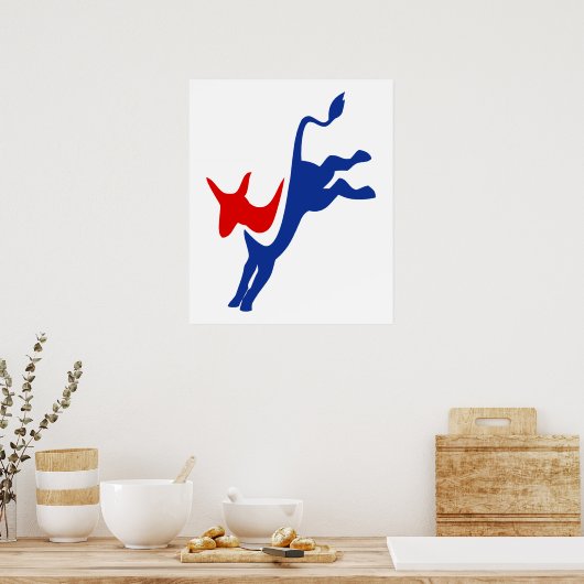 Poster Donkey démocrate (Cuisine)