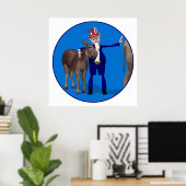 Poster Donkey Lover Oncle Sam (Bureau à domicile)