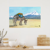 Poster Donkey sur High Plateau, Amérique du Sud (Cuisine)