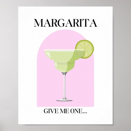 Poster Donne-Moi Une Margarita Stylish Rose (Devant)