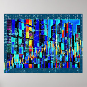 Poster Données Cubistes