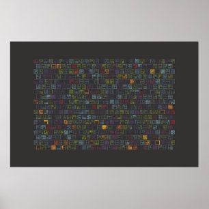 Poster Données d'iconographie Art - Blocs