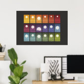 Poster Données d'iconographie Art - Mondes (Bureau à domicile)
