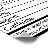 Poster Données nutritionnelles de l'enseignant (Coin)