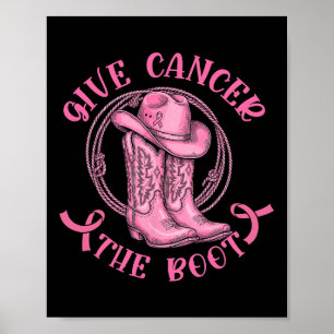 Poster Donner au cancer le bot rose cancer du sein Wester