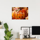 Poster Donner de belles actions de grâces pour la citroui (Bureau à domicile)