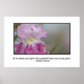 Poster Donner de soi est un vrai don (Devant)