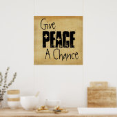 Poster Donner La Paix Une Chance (Cuisine)