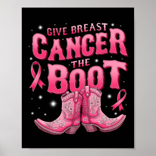 Poster Donner Le Cancer Du Sein L'Initiale Cowgirl Cancer