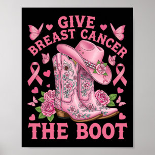 Poster Donner Le Cancer Du Sein L'Initiale Cowgirl Cancer