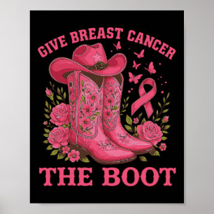Poster Donner Le Cancer Du Sein L'Initiale Cowgirl Cancer